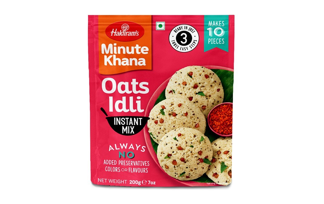 Haldiram's Minute Khana Oats Idli Instant Mix   Pack  200 grams